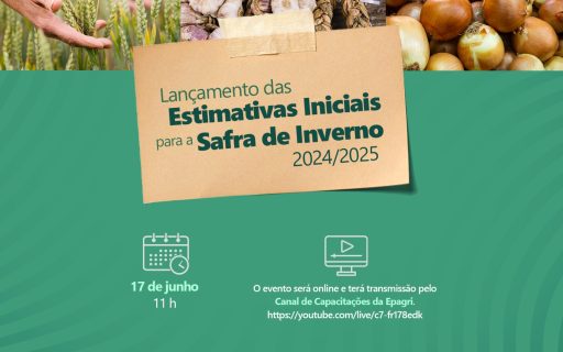 AVISO DE PAUTA: Epagri/Cepa lança as estimativas iniciais para a safra de inverno 2024/2025